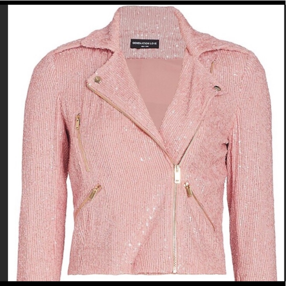 Generation Love Whitney moto jacket - pink XS removed tags too quickly - Picture 2 of 5